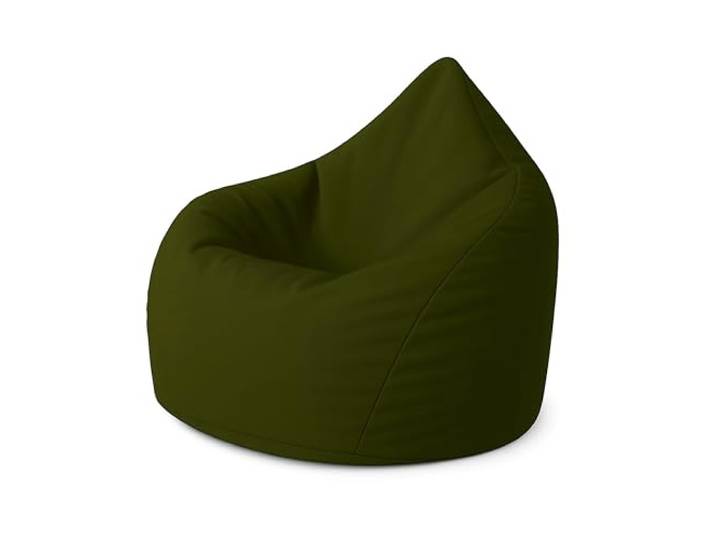 PATCH HOME Sitzsack Tropfenform – Beanbag - Mit Styropor-Füllung, Wasserabweisend, für Indoor & Outdoor, für Kinder und Erwachsene (Khaki, Jumbo)