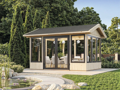 Pavillon Palmako Isabella 10,9 m² 401 x 303 cm natur