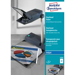 FOLIE 2504 - Overheadfolie, DIN A4, für Inkjet-Drucker, 50 Blatt, 0,11 mm
