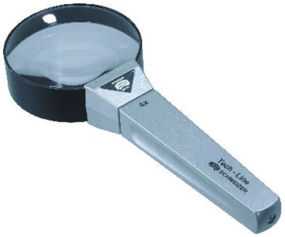 Schweizer Handlupe Tech-Line Vergr. 4x Linsen-D.65mm (09804)