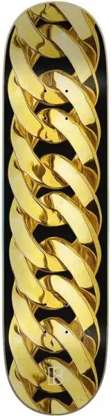 Skateboard Deck Plan B Chain (8.25" - Chain Gold)