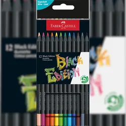 Faber-Castell Buntstifte Black Edition 12er in Kartonetui