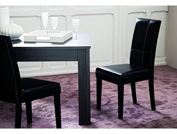 Demeyere Sessel Guevara PU, Gestell aus massivem Kiefernholz, bezogen mit Stoff aus Poly, Braun/Mattschwarz, 450x580x950MM