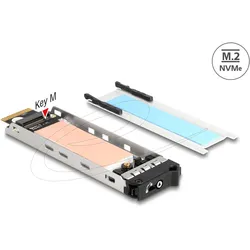 Delock Wechselrahmen Einschub 1 x M.2 NMVe SSD für Wechselra, SSD + Festplatte Zubehör
