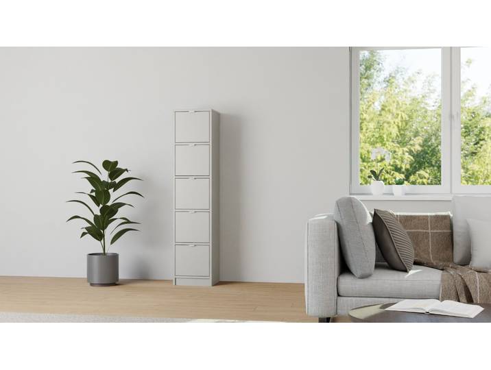 35 cm breiter Apothekerschrank Premium Dekore Grau