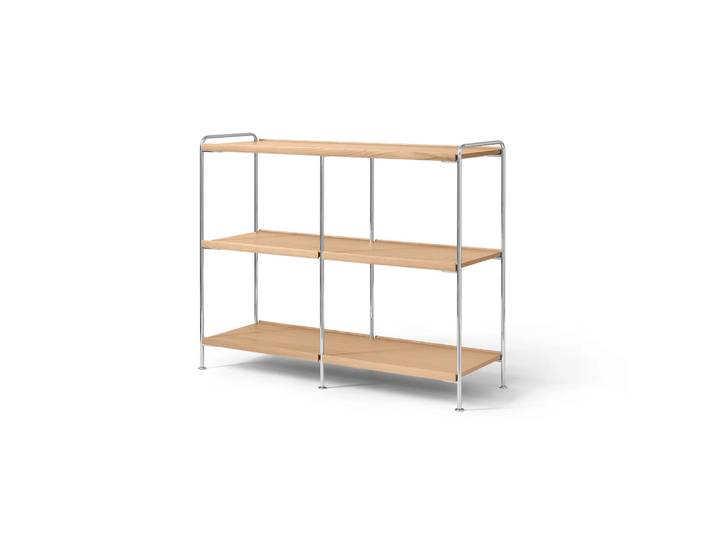 &Tradition Alima NDS5 Regal Lackierte Eiche-Chrome, 123x95x38 cm