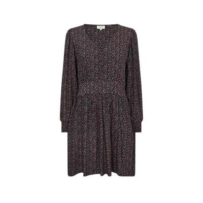 Jerseykleid NORR "NORR Dress NO", Damen, Gr. 38, bunt (rot flower aop), Obermaterial: 100% Viskose, Kleider Jerseykleid