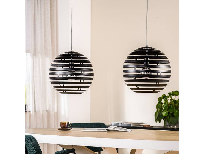 BASE Hanglamp Lando 2-lamps - Zwart