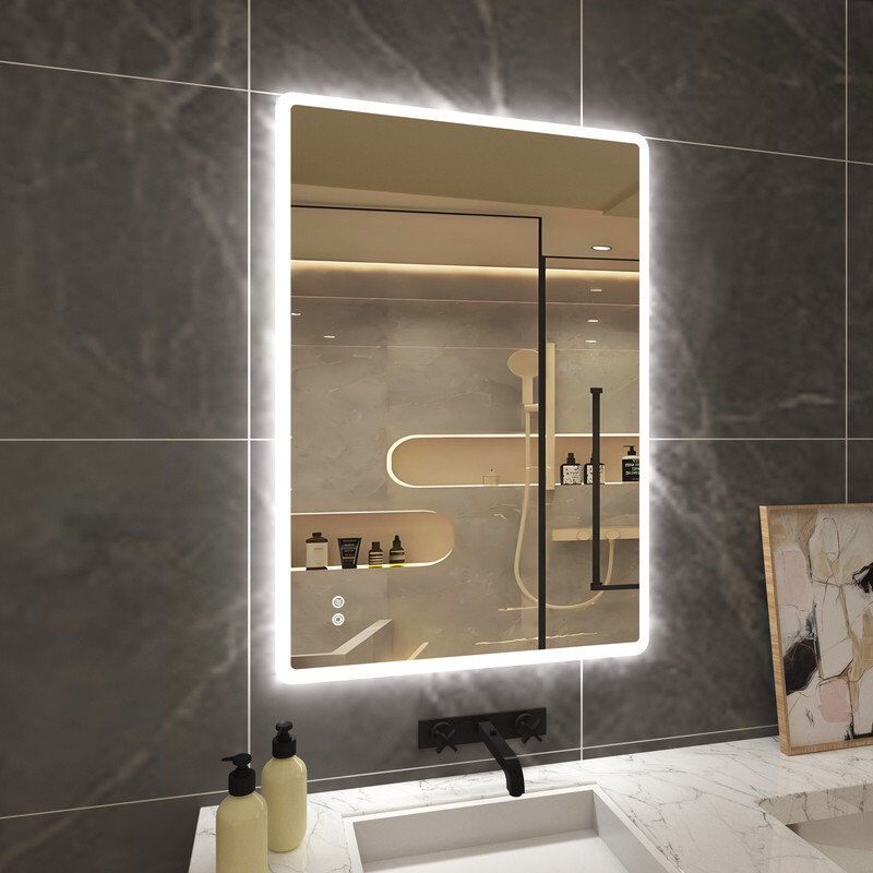 Rebrilliant Rectangle Wall Makeup / Shaving Mirror 100x70cm