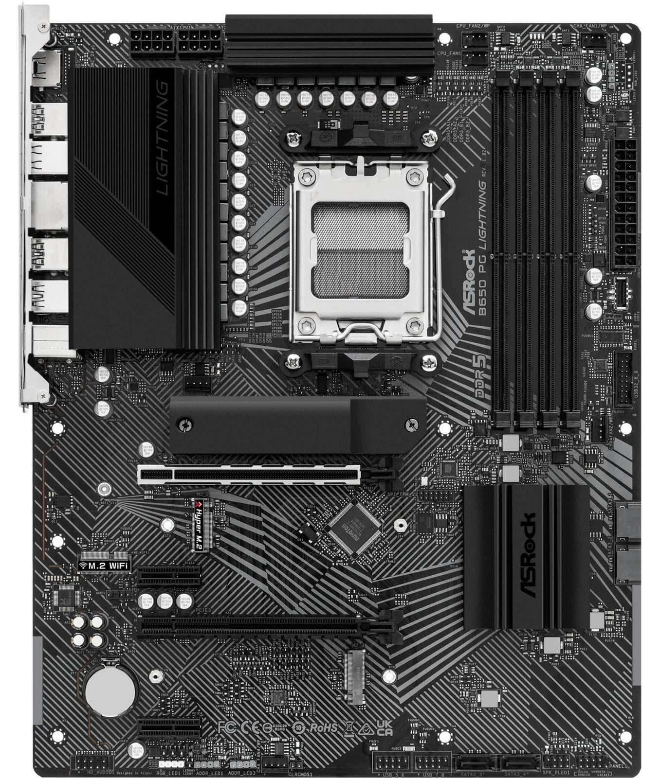ASRock B650 PG Lightning AM5 ATX moederbord met DDR5-ondersteuning en HDMI