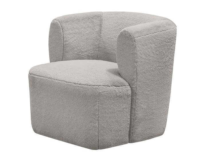 Fauteuil Gris Fourrure synthétique Laci 72 x 68 x 74cm