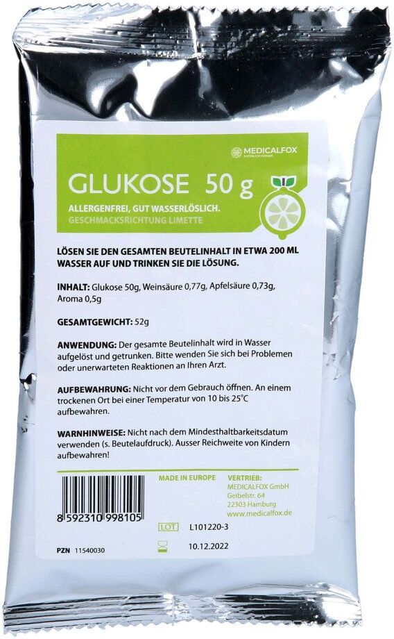 Glukose 50 g Limette Plv.z.her.e.lsg.z.einnehmen