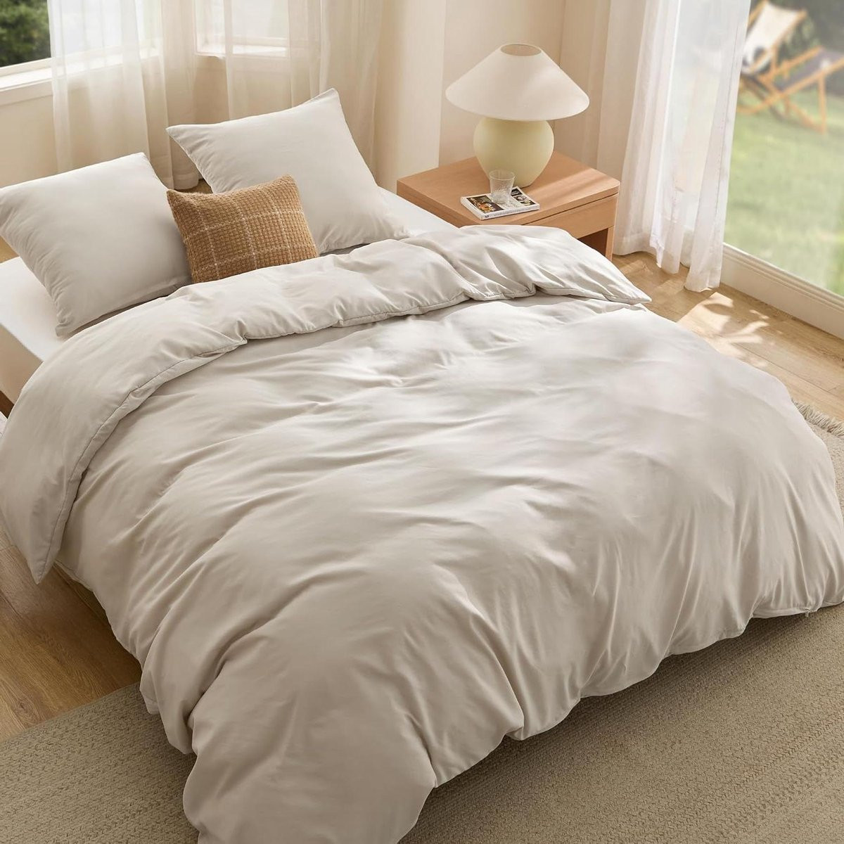 Dekbedovertrek Set Beige 240x220 cm