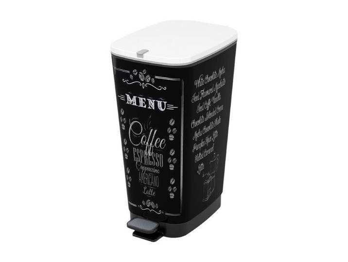 CURVER Poubelle à pédale CHIC BIN 45L décor coffee