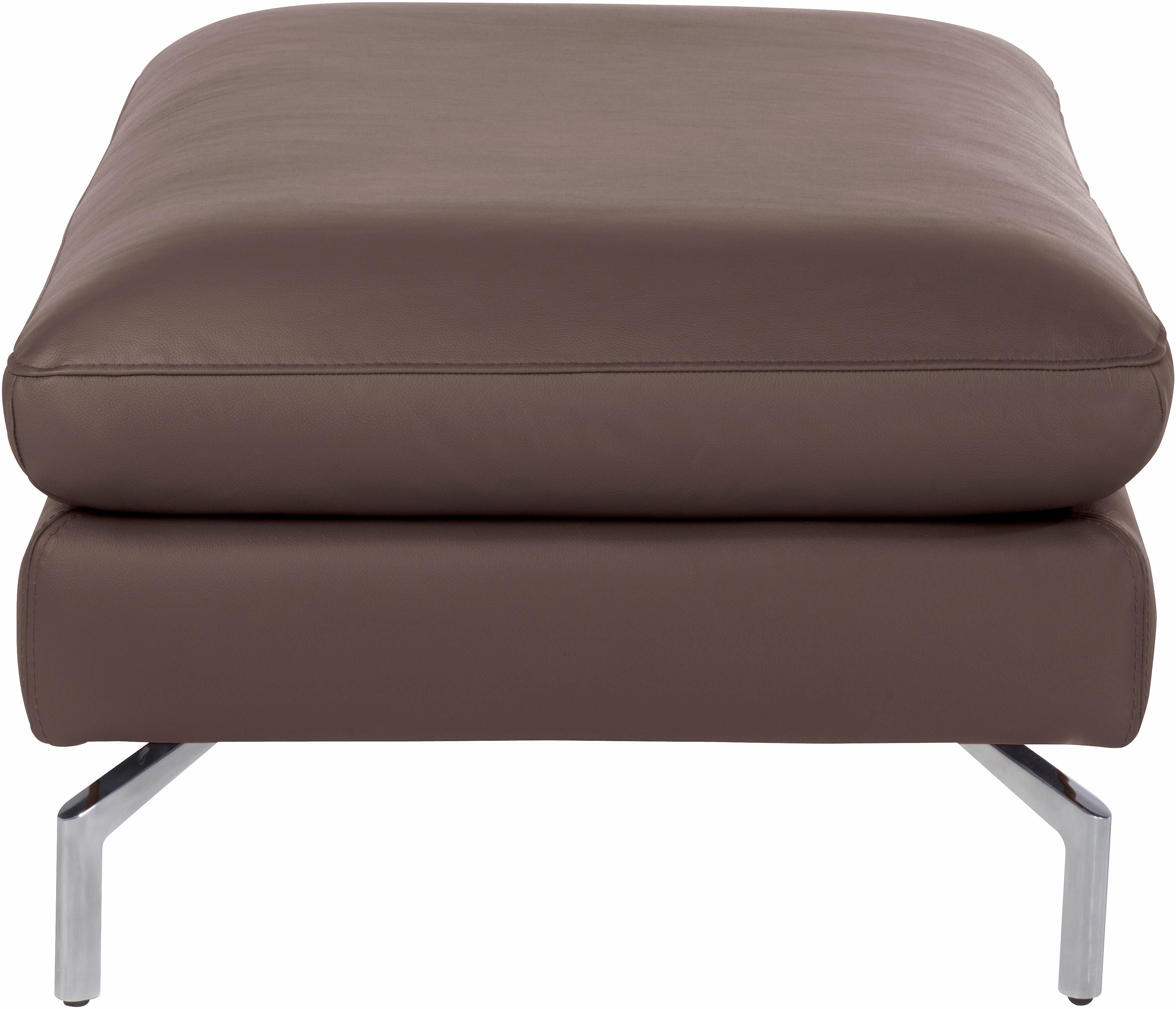 Hocker CALIA ITALIA "Dave mit edlem Metallfuß, B/T 95/68cm", braun (espresso), B:95cm H:42cm T:68cm, Hocker, Hocker