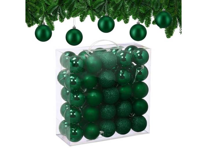 Relaxdays Lot de 50 boules de Noël
