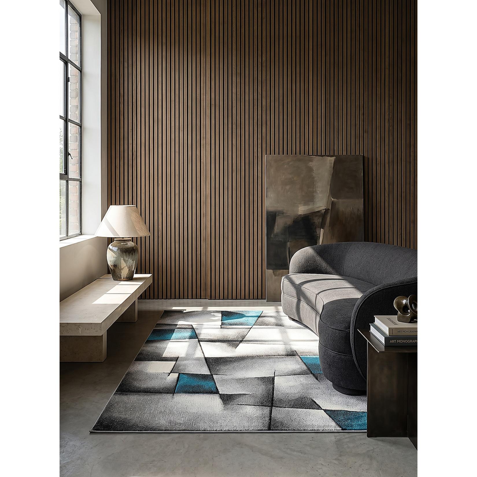 Teppich Polypropylen Türkis 160x230 cm - BIENO Kadima Design