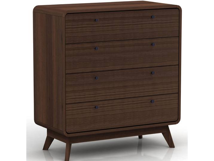 Kommode CASSIE 88 x 80 x 39 cm Braun/Walnuss Skandi