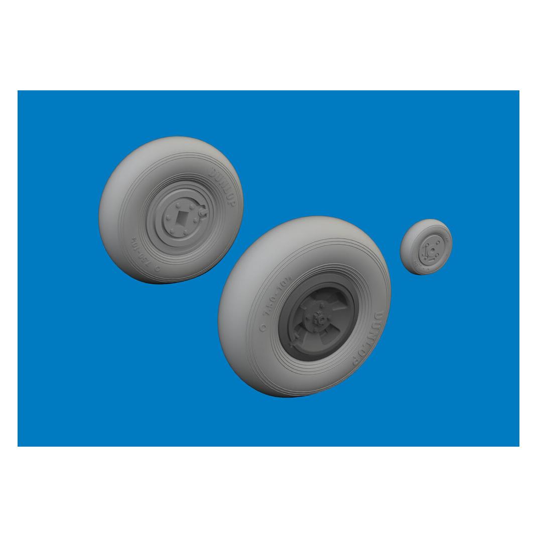 Eduard Spitfire Mk.VIII wheels 4spoke AIRFIX (624006)