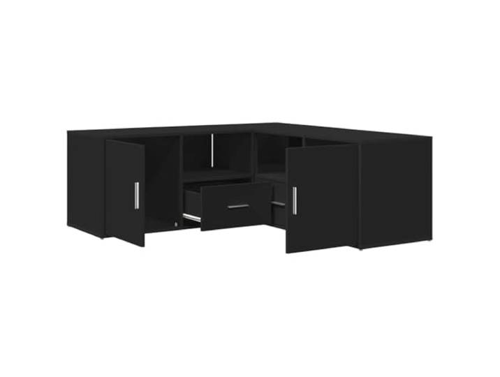 vidaXL Eckregal Schwarz 200x40x45 cm Holzwerkstoff