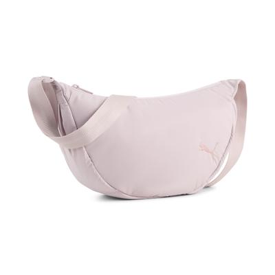 Handtasche PUMA "HER 3 l Halbrunde Tasche Damen", Damen, Gr. B/H/T: 33cm x 17cm x 10cm onesize, rosa (misty pink), Polyester, Taschen Handtasche
