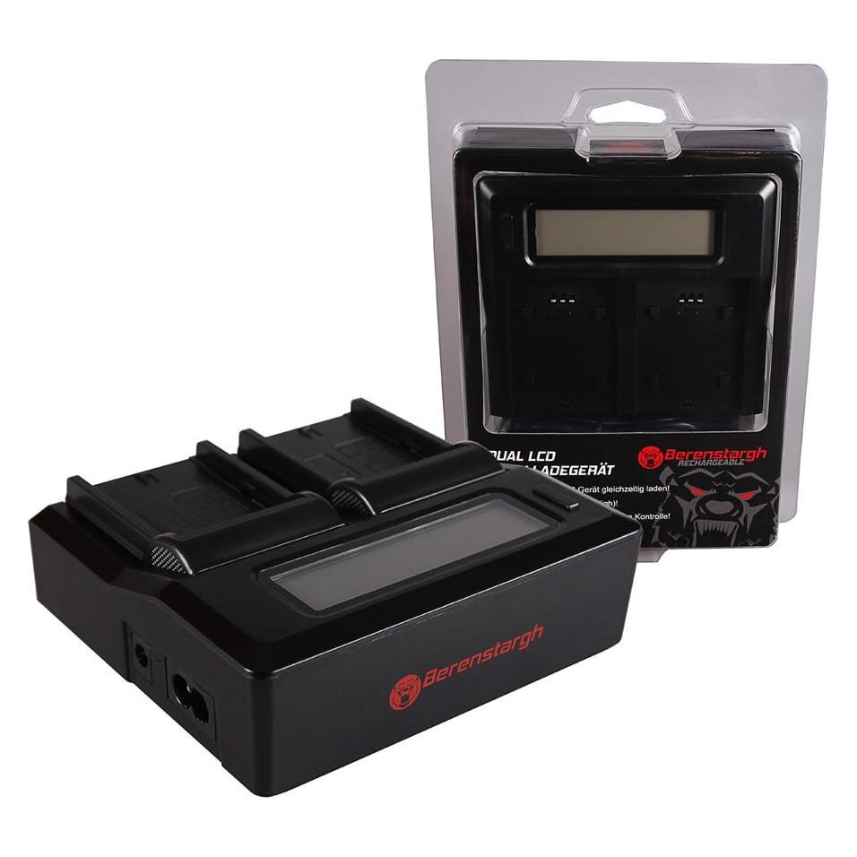 Berenstargh Dual LCD USB Ladegerät f. Sony NP-FM50 NP-F550 NP-F750 NP-F970Dual LCD USB Ladegerät f. (Kamera Akku Ladegerät) (61064292)