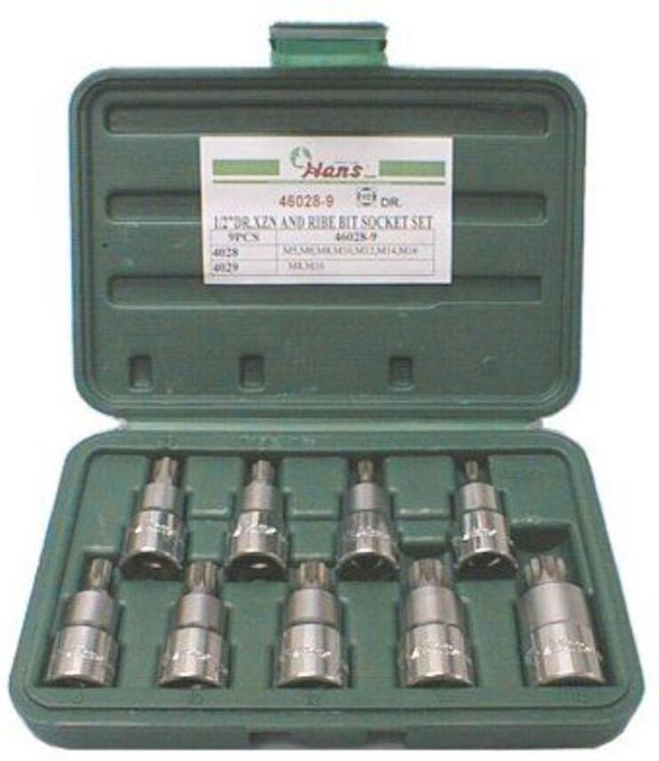XZN und RIBE-Stecknusssatz HANS 1/2 zoll (XZN 7 Stück, RIBE 2 Stück) 55mm