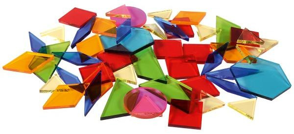 Weplay Eduplay Bouwspel: Set met 49 kleurrijke geometrische acryl bouwstenen