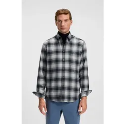 BOSS für Herren. 50549430 Rickert graues Hemd (S), Lässig, Baumwolle, Langarm