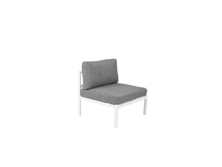 Furnlux Gartensofa Copacabana Weiß 70x74x66 cm, Metall, 70x66x74 cm, Gartenmöbel, Loungemöbel, Loungesessel