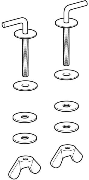 Jeu de charnières Geberit pour abattant WC 598155000 (2 pièces)