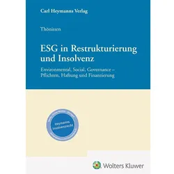 ESG in Restrukturierung und Insolvenz, Fachbücher von Stefan F. Thönissen