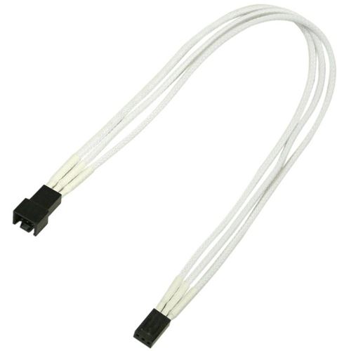 Nanoxia 30 cm weißes einzelsleeve Verlängerungskabel für 3-Pin Molex (NX3PV3EW)