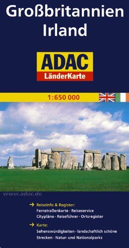 ADAC Länderkarte Großbritannien, Irland 1:650.000 - Preis vom 09.10.2026 07:28:09 h