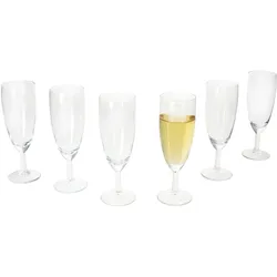 6er Set Royal Sektgläser geeicht 0,1L Champagner-Glas klare Sektflöte Party
