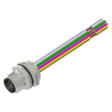 RS PRO M12 Rundsteckverbinder Stecker 12-polig / 1.5A, Tafelmontage IP 67 (2500743)