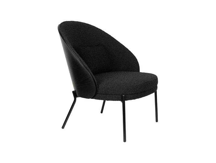 Hochwertiger Design Loungesessel „Rodin“ Esche Schwarz Dutchbone