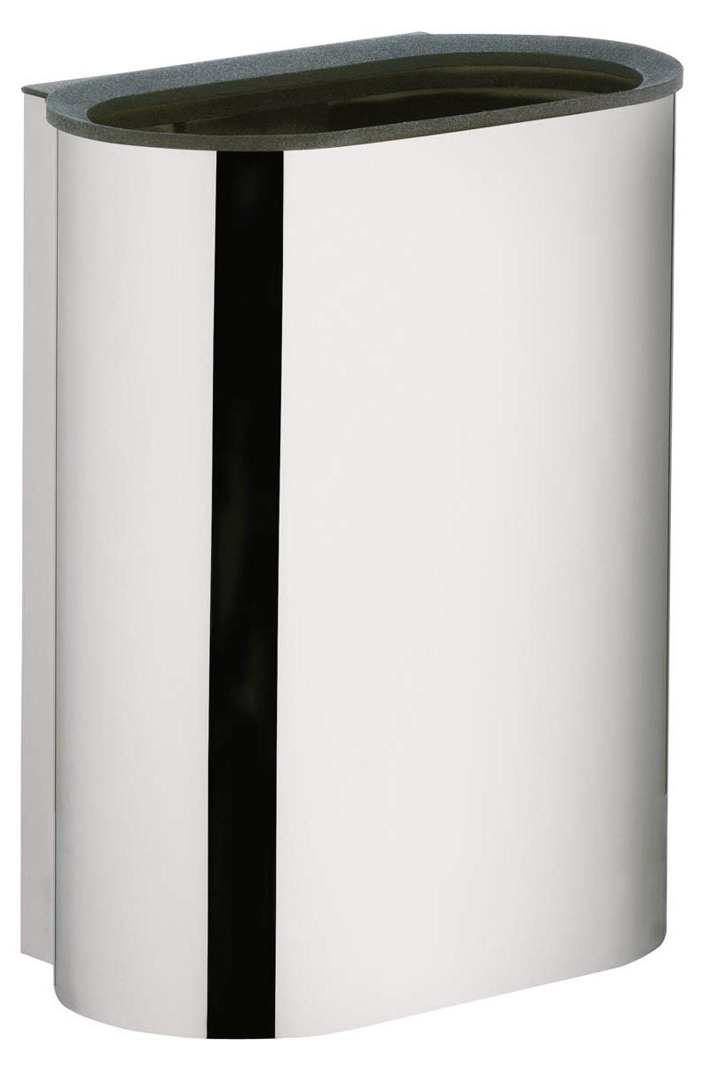 Wand-Abfalleimer 30 L, Chrom, Edelstahl, mit Einsatz