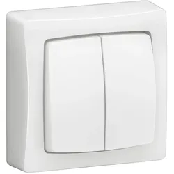 Legrand 086002L OTEO Serienschalter, Komplettgerät für Aufputzmontage, Farbe: Weiß