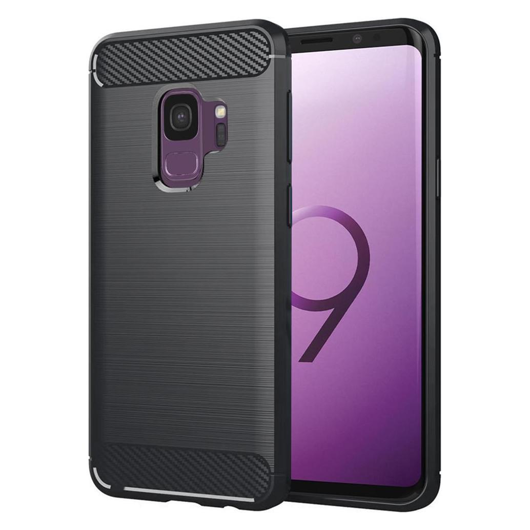 Techsuit - Carbon Silicone - Samsung Galaxy S9 - Black (Samsung Galaxy S9) (56337200)