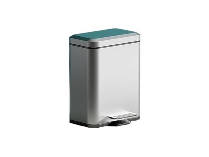 YUHANXINHESHE Tret-Mülleimer aus Edelstahl, Küchen-Mülleimer mit Absenkautomatik und Deckel, Anti-Fingerabdruck-Pedal-Mülleimer mit herausnehmbarem Inneneimer for das Home Office(Silver,30L)