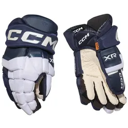 CCM HG TACKS XR SR Eishockey Handschuhe Senior - ASD Design & D3O Schutz - Pro Polyester | 14 Navy/White