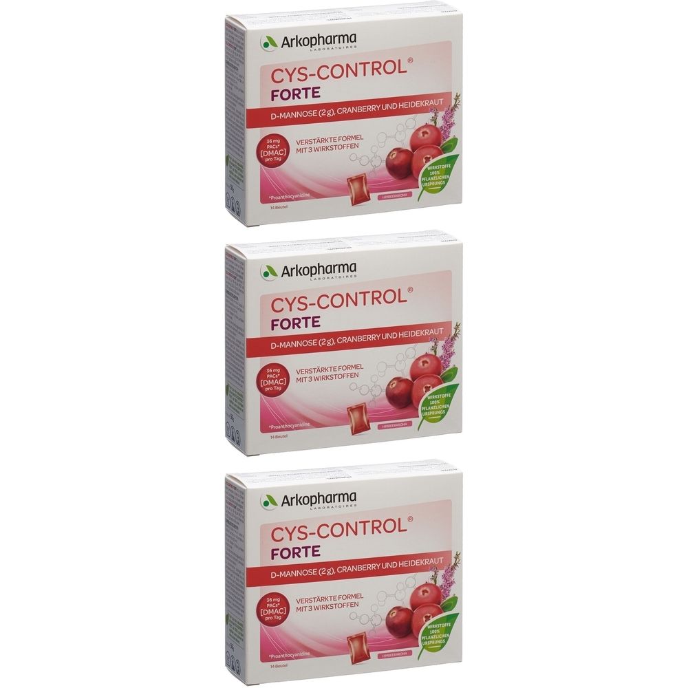 Arkopharma Cys-Control Fort F-Mannose, Cranberry und Bruyère x3 3x14 St Beutel