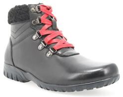 Women's Propet Dasher Leather Ankle Bootie by Propet in Black (Size 6 M)