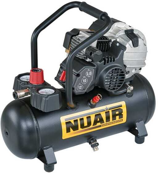 Nuair Fu 227/10/12 - Compresseur d'air électrique compact portatif - Moteur 2 CV - 12 L