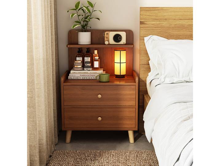 Table de chevet moderne, petite commode large, armoire multi-niveaux avec tiroirs, petite armoire de nuit pour chambre à coucher