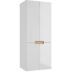 Naturel Stilla Badezimmerschrank 60x150x44 cm weiß glanz STILLAC06003