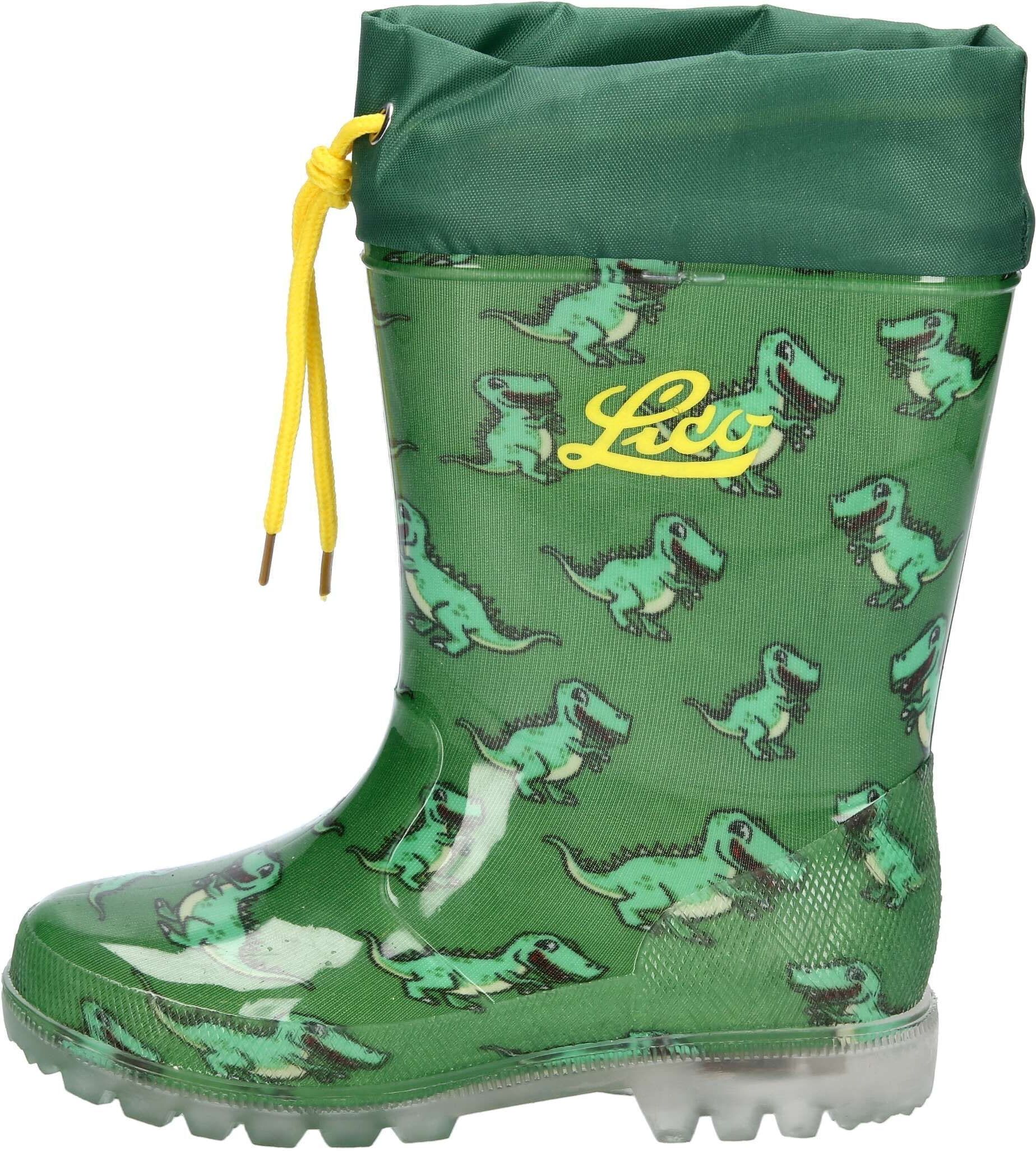 Gummistiefel LICO "Stiefel Power Blinky", Jungen, Gr. 21, grün, Synthetik, Schuhe Gummistiefel grün 21