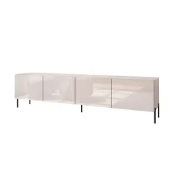 TV-SCHRANK COLGANTE 200 Kaschmir Hochglanz, ohne LED, Gerade schwarze Füßen