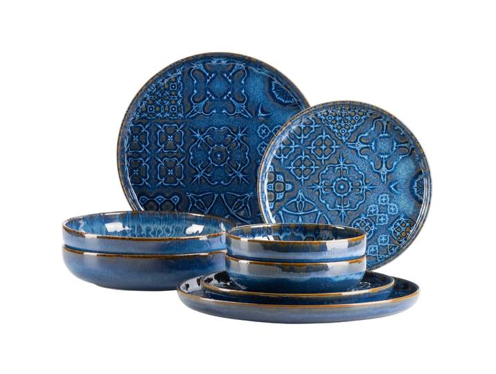 MÄSER Geschirr-Set Trad. Tiles Blau Steinzeug 8 Stk - Geschirr-Set